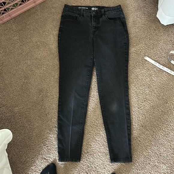 style and go curvy skinny leg black denim pants size 4 - Picture 2 of 12